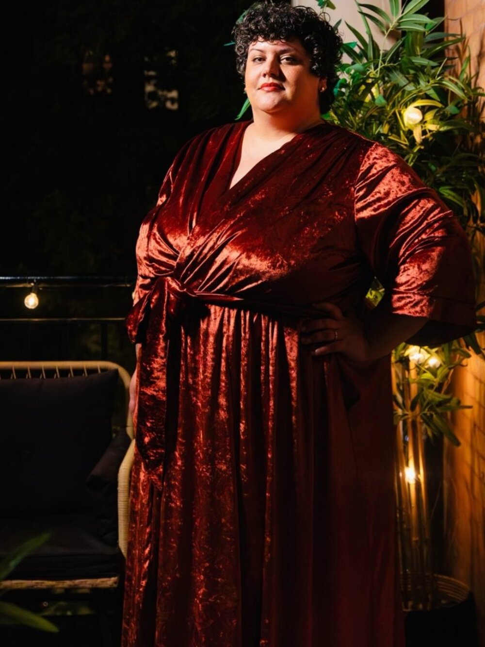 Peridot Robes Copper Velvet Robe, Size 1 (14-16)